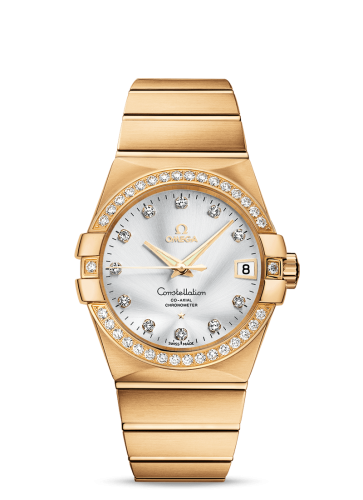 Omega Constellation Co-Axial 38 Yellow Gold / Diamond / Silver